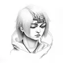 praying Lil Peep tattoo design idea