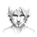 praying Lil Peep tattoo design idea