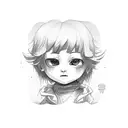 praying Lil Peep tattoo design idea