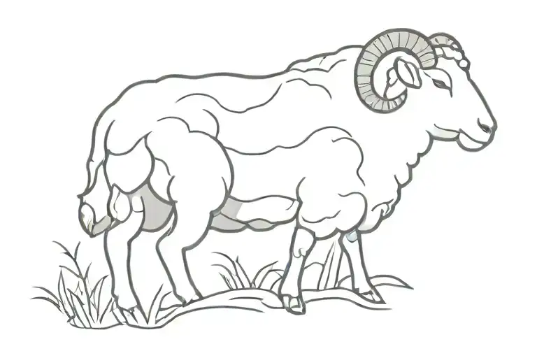 The lost sheep parable tattoo design idea