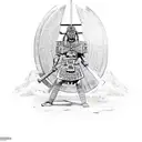 Aztec  warrior tattoo design idea