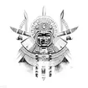 Aztec  warrior tattoo design idea