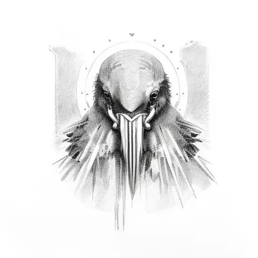 butcher raven tattoo design idea