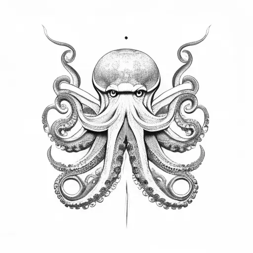 octopus in the style of the ancient Incas tattoo design idea