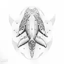 whale tail  tattoo design idea