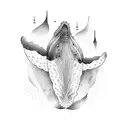whale tail  tattoo design idea
