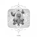 whale tail  tattoo design idea
