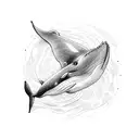 whale tail  tattoo design idea