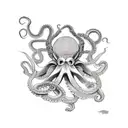 octopus in the style of the ancient Incas full Colour  tattoo design idea