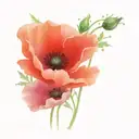 poppies tattoo design idea