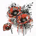 poppies tattoo design idea