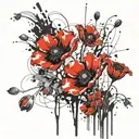 poppies tattoo design idea