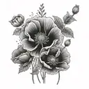poppies tattoo design idea
