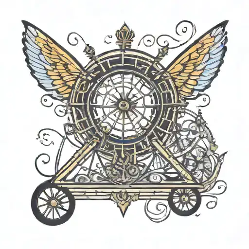 vienna ferris wheel monarch tattoo design idea