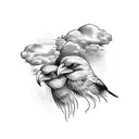 two headed Crow tattoo design idea