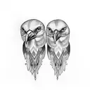 two headed Crow tattoo design idea