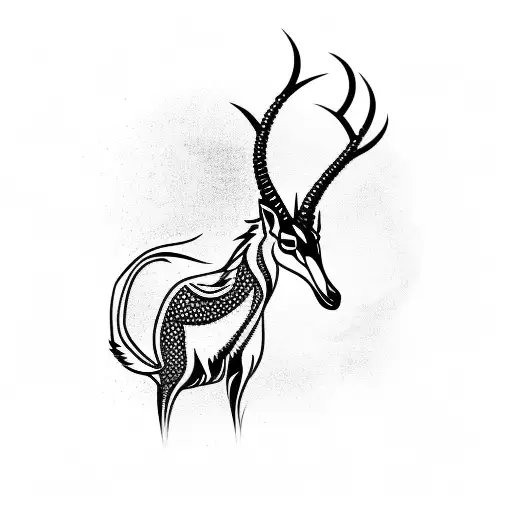 gazelle tattoo design idea