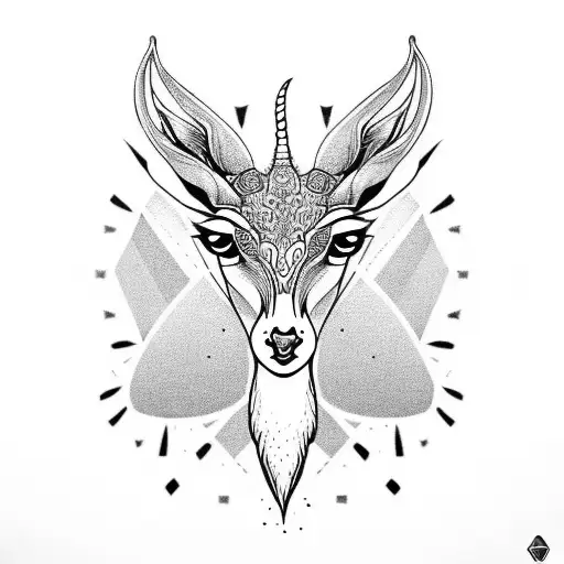 gazelle tattoo design idea
