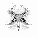 gazelle tattoo design idea