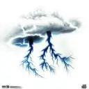 thunder storm with lightning tattoo design idea