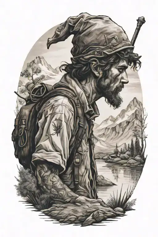 Wanderer tattoo design idea