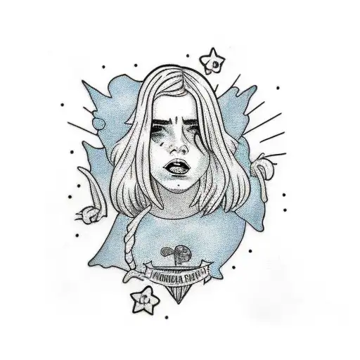 billie eilish tattoo design idea