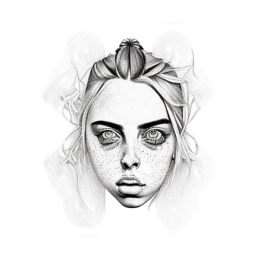 billie eilish tattoo design idea
