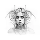 billie eilish tattoo design idea