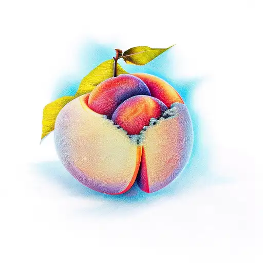 the word "Peach"  tattoo design idea