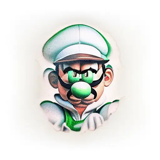 Luigi gangsta tribute tattoo design idea