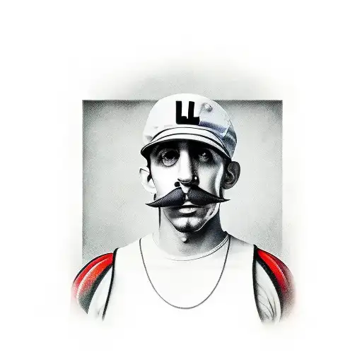 Luigi gangsta tribute tattoo design idea