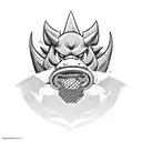 bowser with a gun tattoo design idea