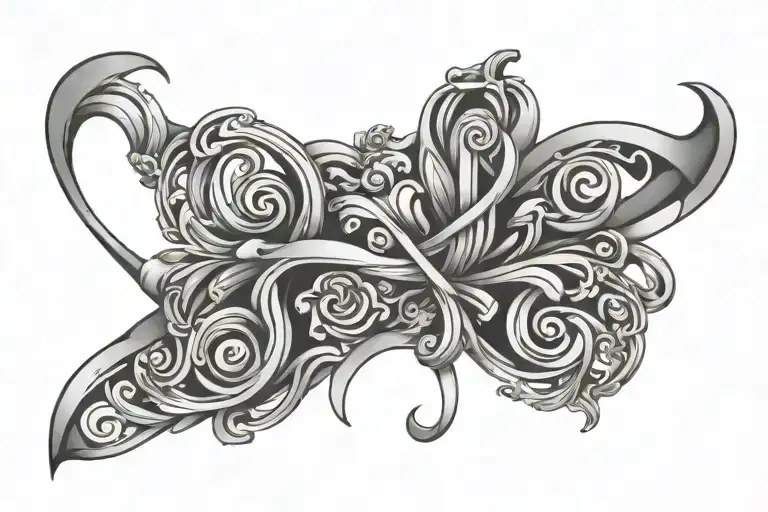 FORZA for lesbian symbol incorporated tattoo design idea