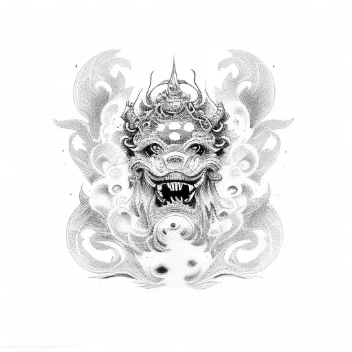 Foo Dog tattoo design idea