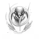 bread god with eagle tattoo design idea