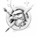 bread god with eagle tattoo design idea