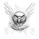 bread god with eagle tattoo design idea