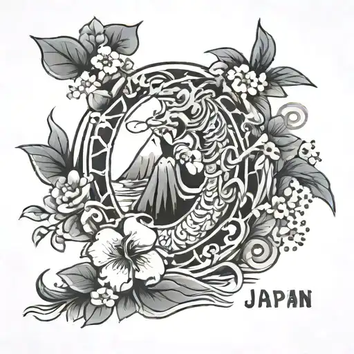 japan washington state hawaii tattoo design idea