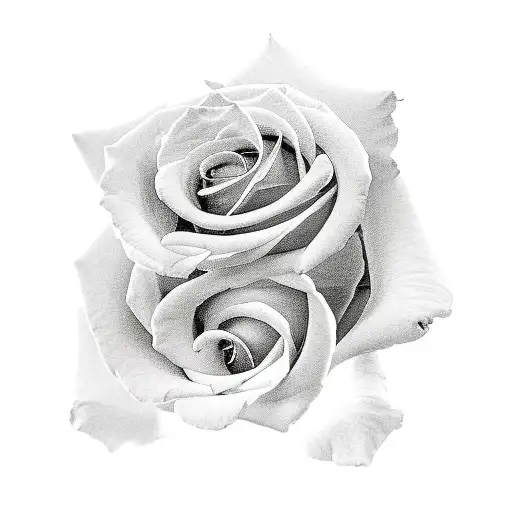 mom withe son with roses  tattoo design idea