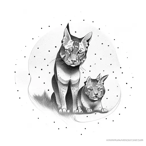 mom and son tattoo design idea