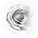 mom withe son with roses  tattoo design idea