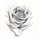 mom withe son with roses  tattoo design idea