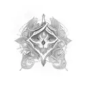 mirror  tattoo design idea