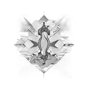 mirror  tattoo design idea