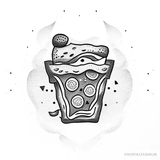 pizza tattoo design idea