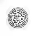 pizza tattoo design idea