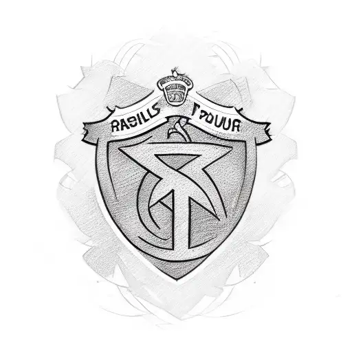 A sketch-style design of a soccer field, with your parents' initials incorporated into the grass tattoo design idea