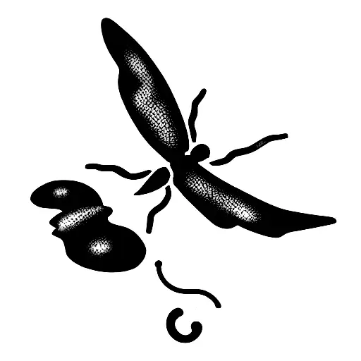 turtle, dragonfly and rose tattoo design idea