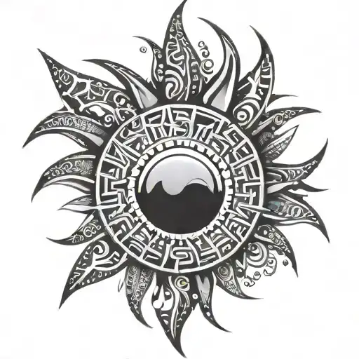 Round, Modern Spikey Tribal, Tattoo for around the nipple tattoo design idea