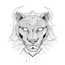 Panther tattoo design idea